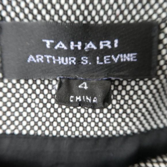 Tahari Arthur S Levine Micro Dot Sheath Dress Bow Neckline Princess Seams Line 4 - Picture 6 of 8